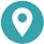 Icon in Türkis mit einem Standort-Symbol